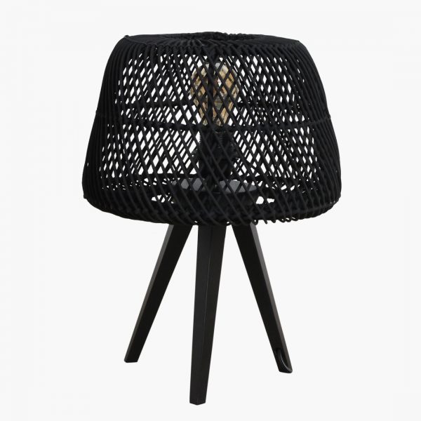 Maze tripod table lamp black