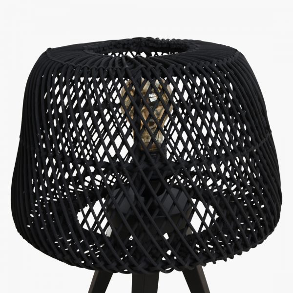 Maze tripod table lamp black