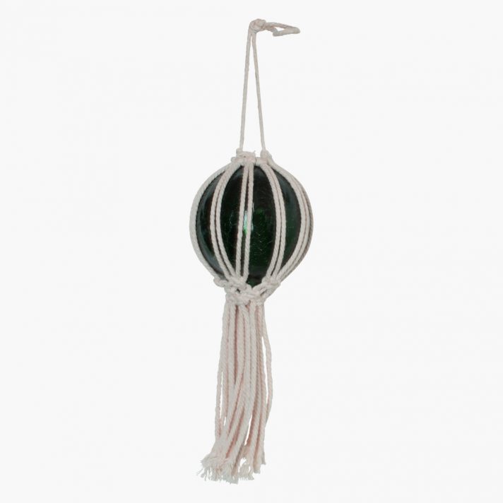 Macrame Xmas ball hanger 8,5 cm SET/4