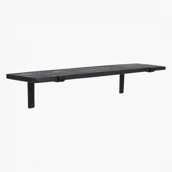 Factory black wall shelf 80 cm