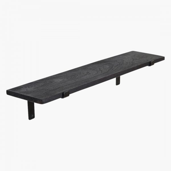 Factory black wall shelf 80 cm