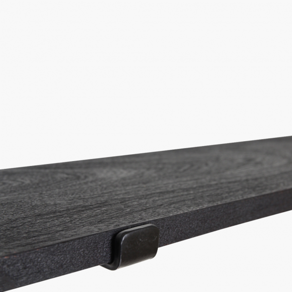Factory black wall shelf 80 cm
