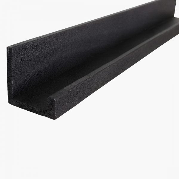 Factory zwarte smalle wandplank