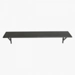 Wall shelf square pipe metal silver