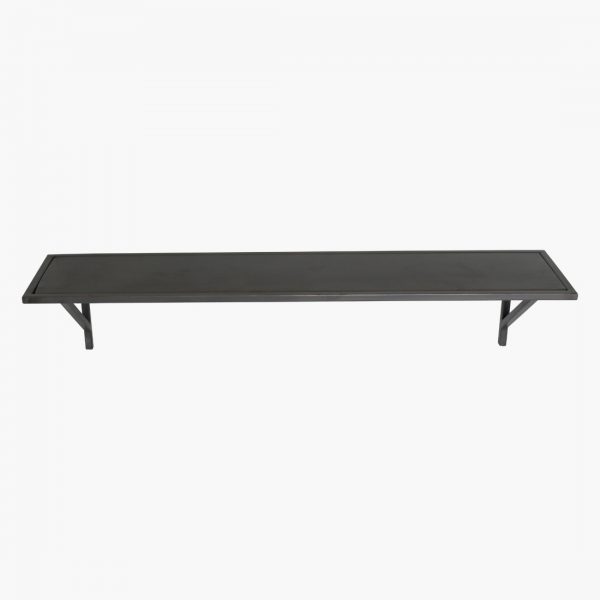 Wall shelf square pipe metal silver