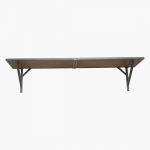 Wandplank metaal+hout