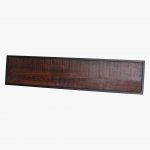 Wandplank van zwart metaal en hout