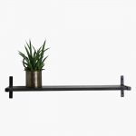 Marble wall shelf black