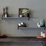 Marble wall shelf black