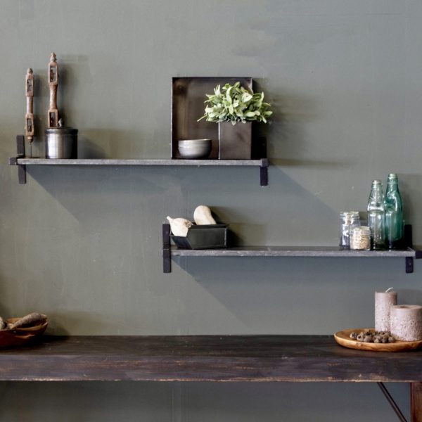 Marble wall shelf black