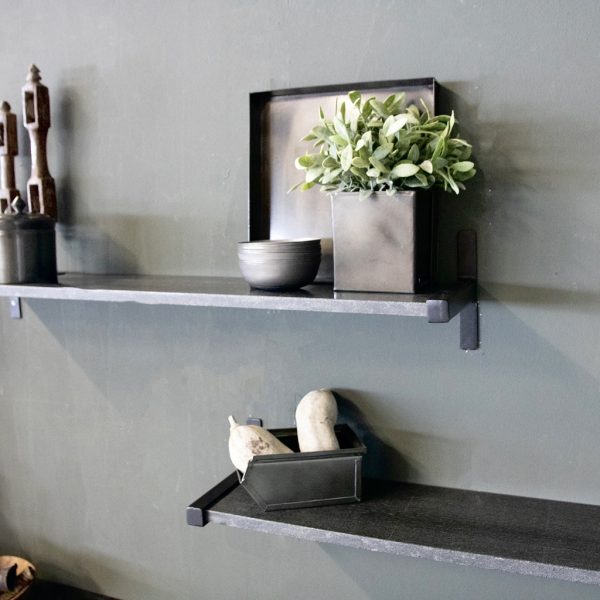 Marble wall shelf black