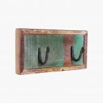 Scrapwood coat hanger 2 hook