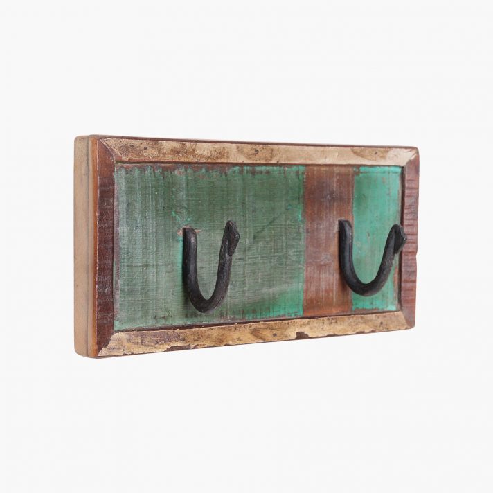 Scrapwood coat hanger 2 hook
