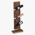 Teakhouten wijnrek 5-flessen