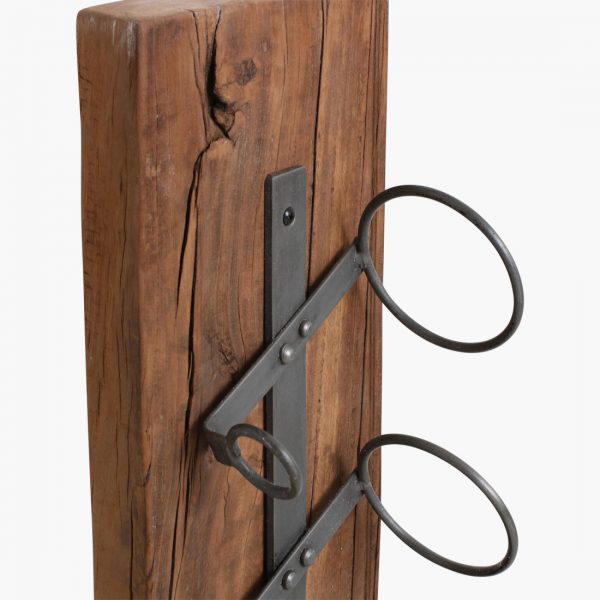 Teakhouten wijnrek 5-flessen