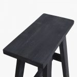 Black bus stop bench medium