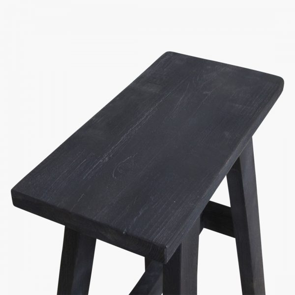 Black bus stop bench medium