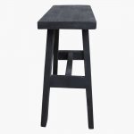 Black bus stop bench medium