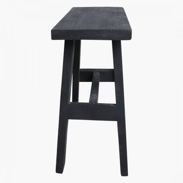 Black bus stop bench medium