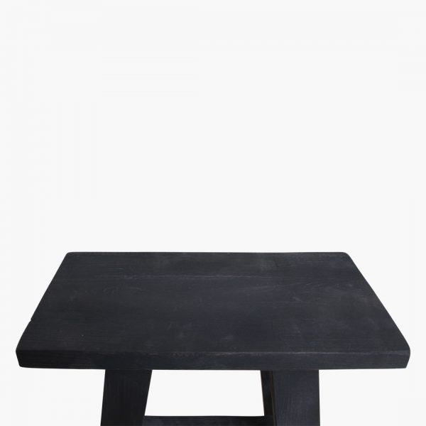 Black bus stop bench medium