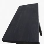 Black bus stop bench medium