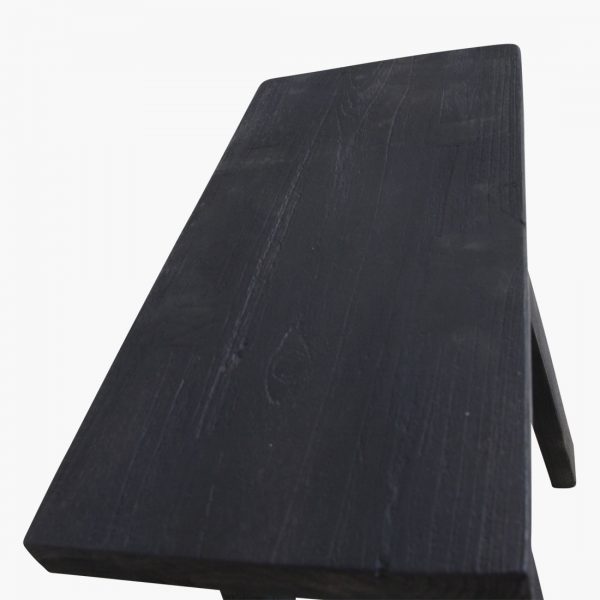 Black bus stop bench medium