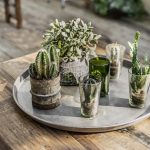 Rond metalen dienblad