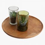 Ronde teakhouten schaal S, 28 cm