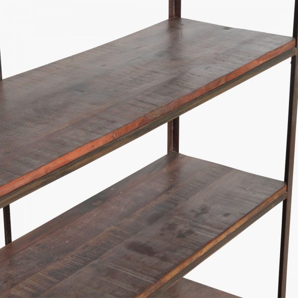 Factory ijzeren rek met houten planken