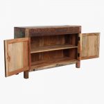 Scrapwood sunflower door commode