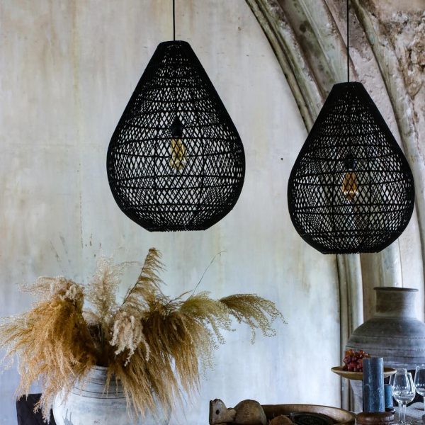 Maze lamp drop black
