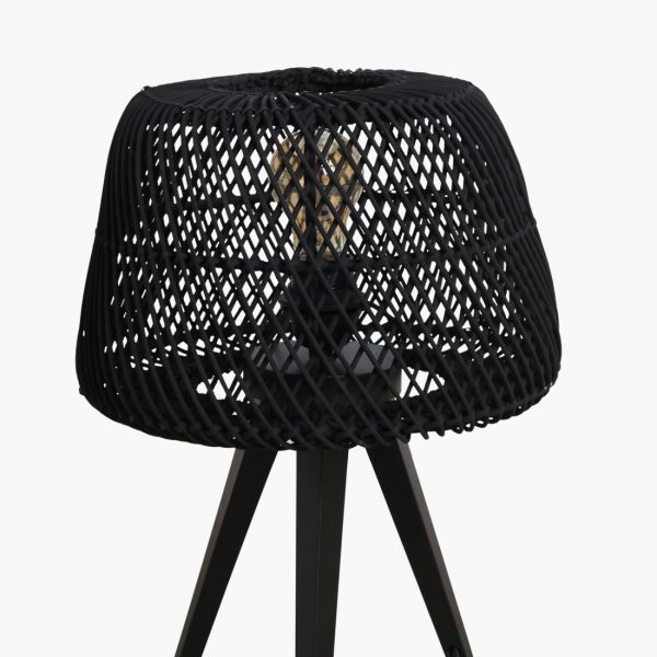Maze tripod table lamp black
