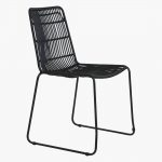 Jane slim outdoor chair black