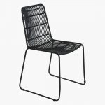 Jane slim outdoor chair black