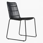 Jane slim outdoor chair black