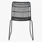 Jane slim outdoor chair black
