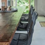 Jane slim outdoor chair black