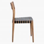 Freya dining chair black leather