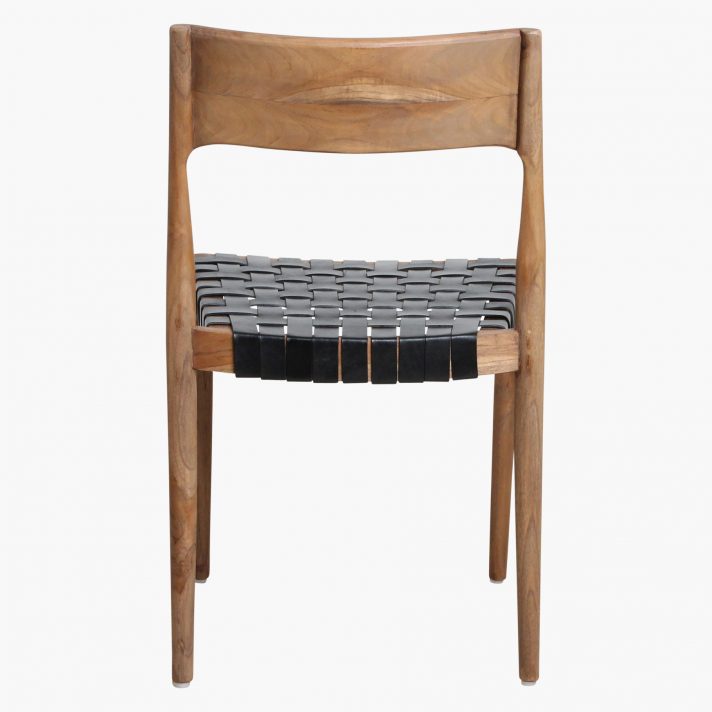 Freya dining chair black leather