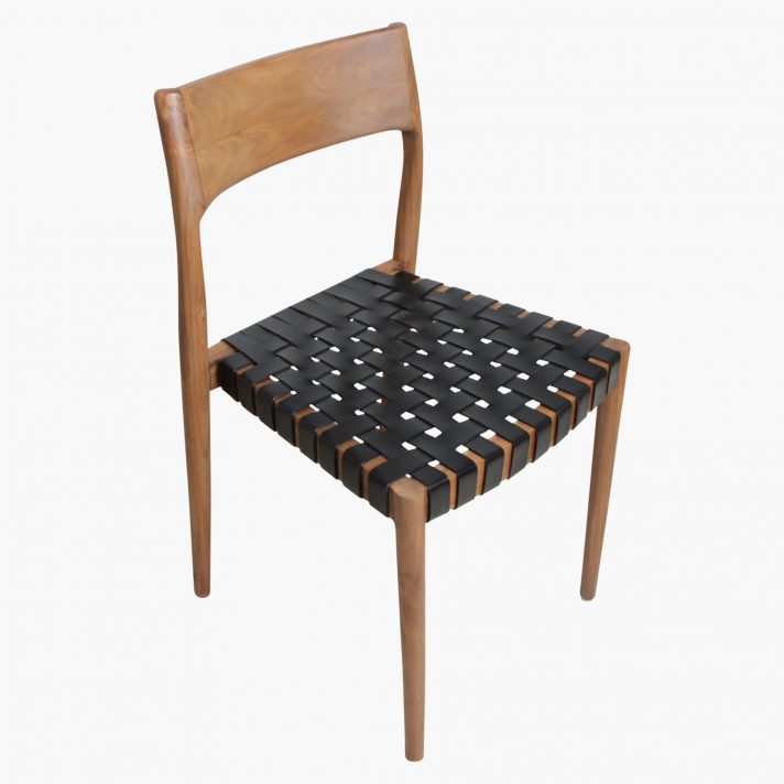 Freya dining chair black leather