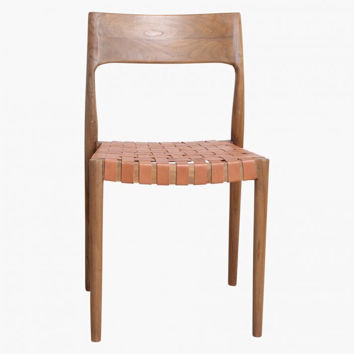 Freya dining chair natural leather