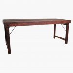 Dining table folding brown