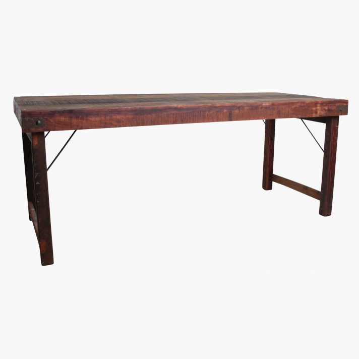 Dining table folding brown