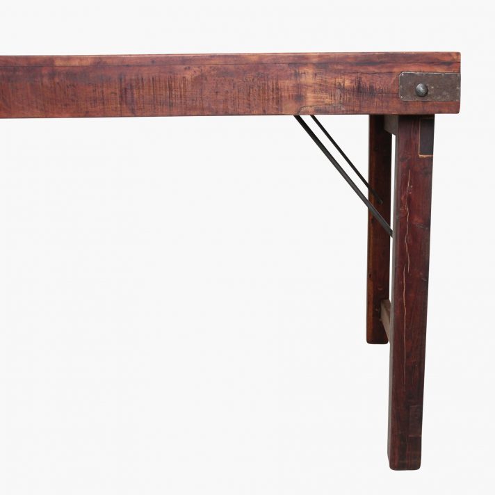 Dining table folding brown