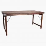 Dining table folding brown