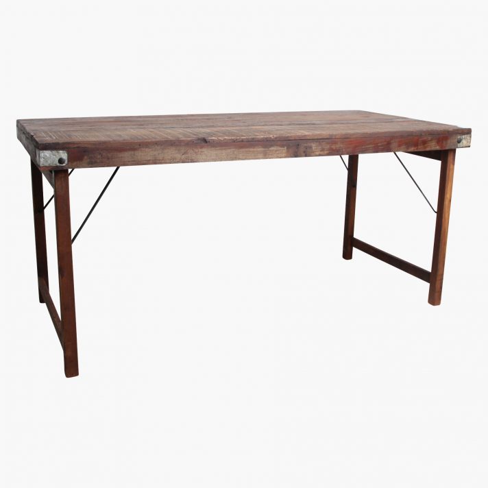 Dining table folding brown