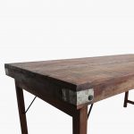 Dining table folding brown