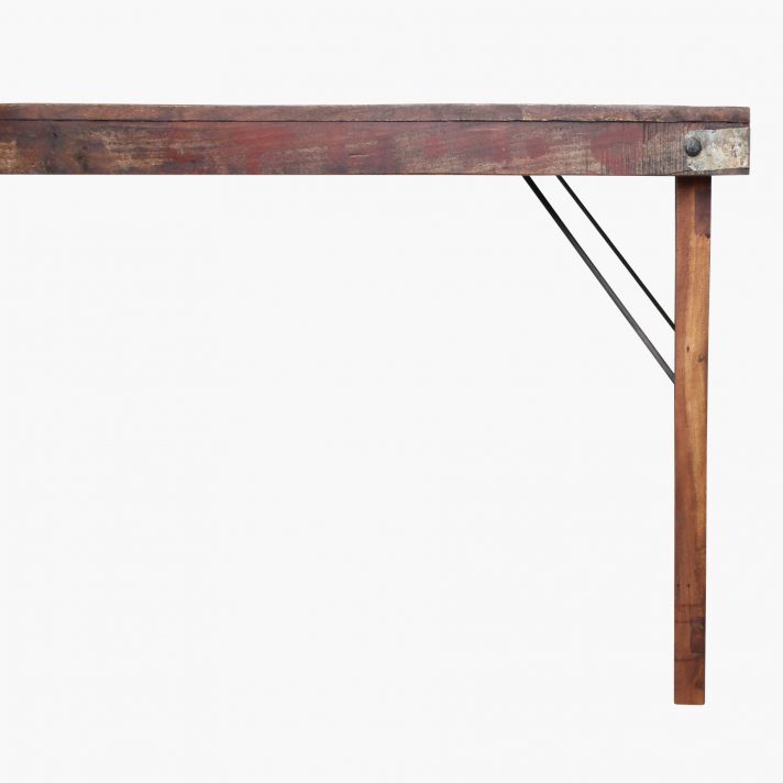 Dining table folding brown