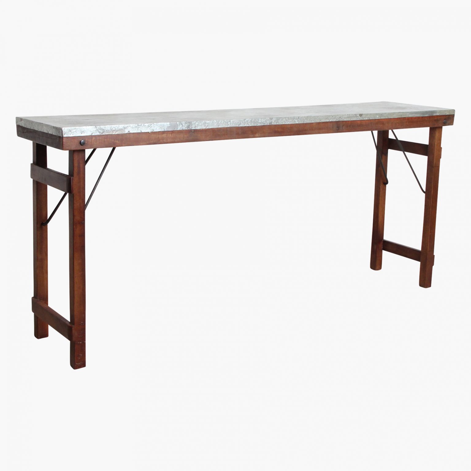 Console tafel met zinken top opklapbaar - Afbeelding 10