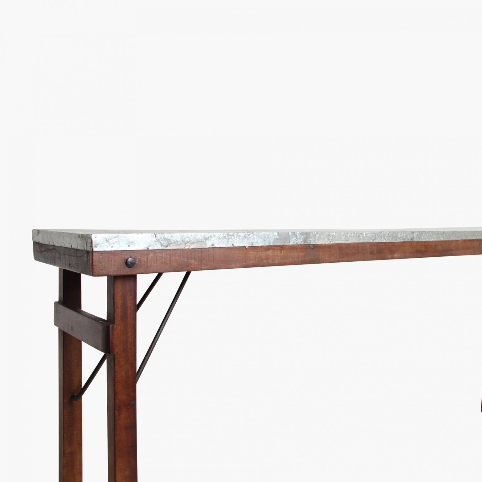 Console tafel met zinken top opklapbaar - Afbeelding 11